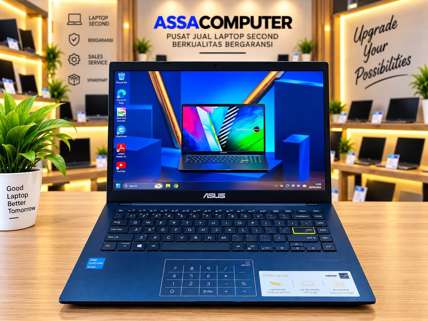 Asus Vivobook Go 14 E410KA bekas - Assacomputer Jogja